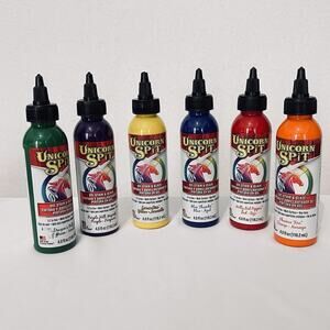 Unicorn Spit Lot of 6 Gel Stains and Glazes 4.0 fl oz
